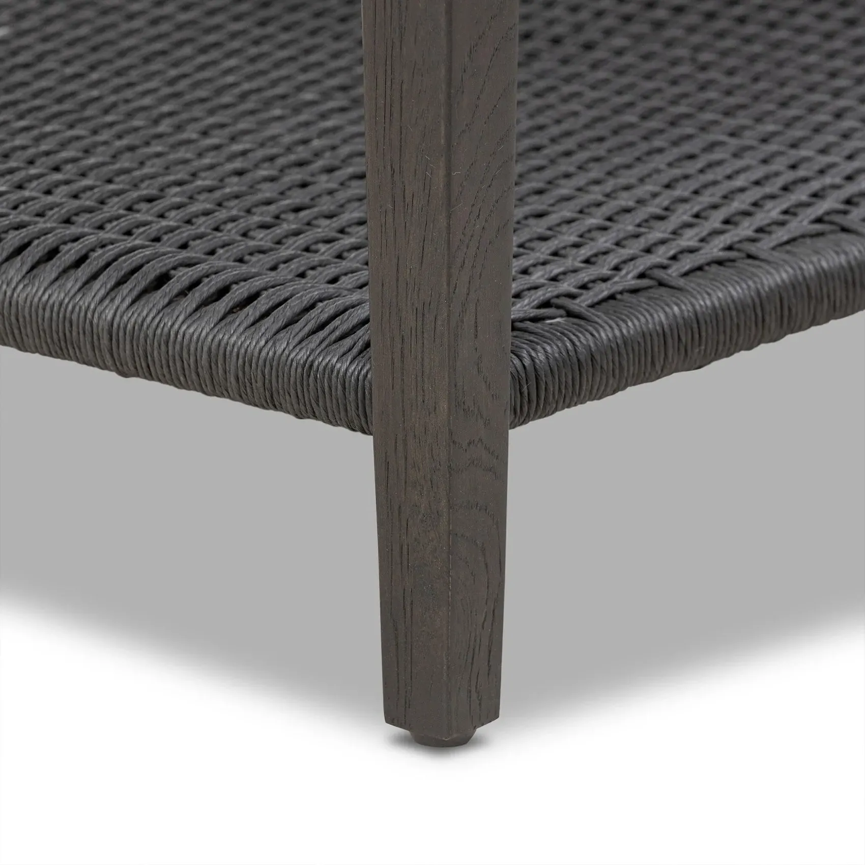 Mott Nightstand with Open Shelf - Smoked Black, Oak