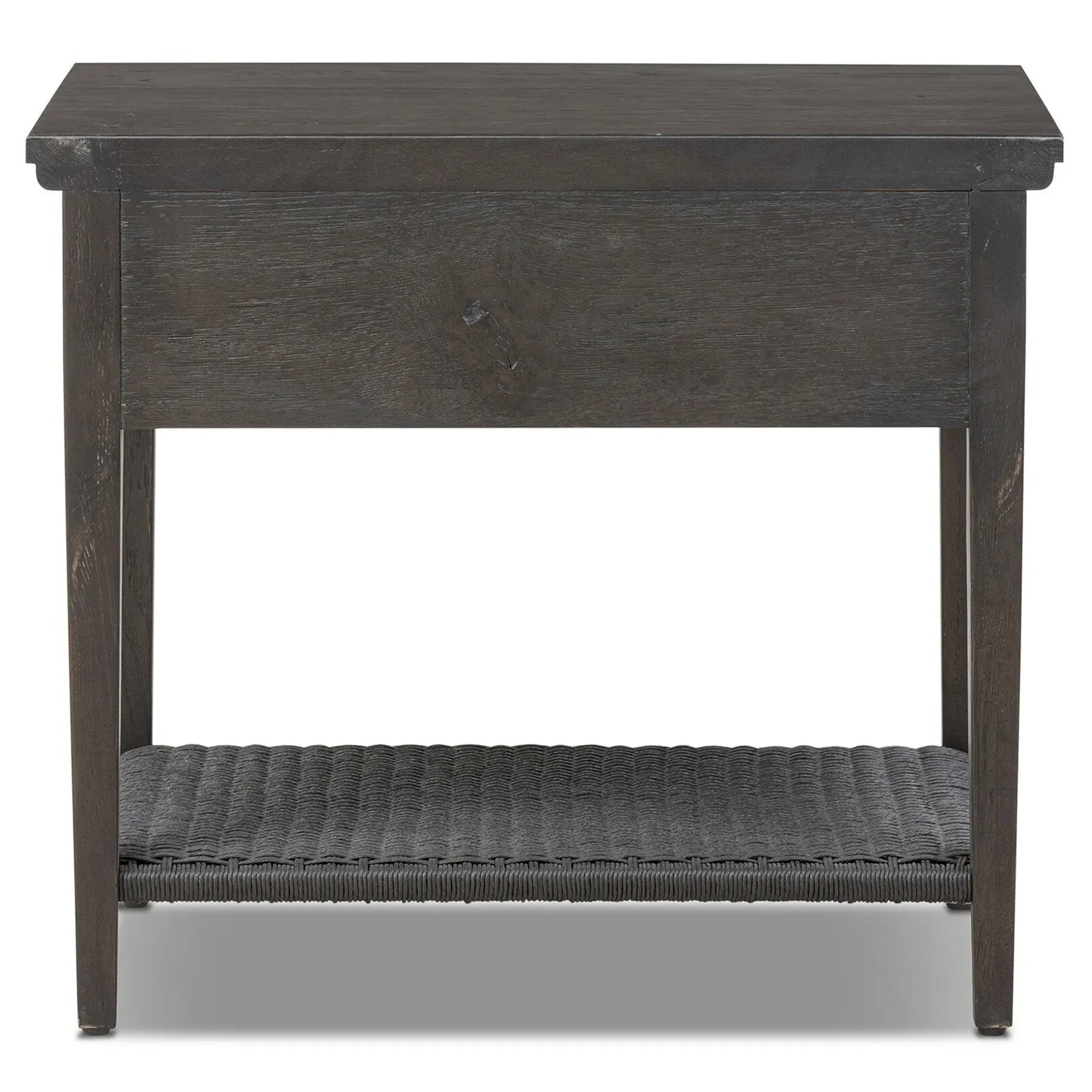 Mott Nightstand with Open Shelf - Smoked Black, Oak