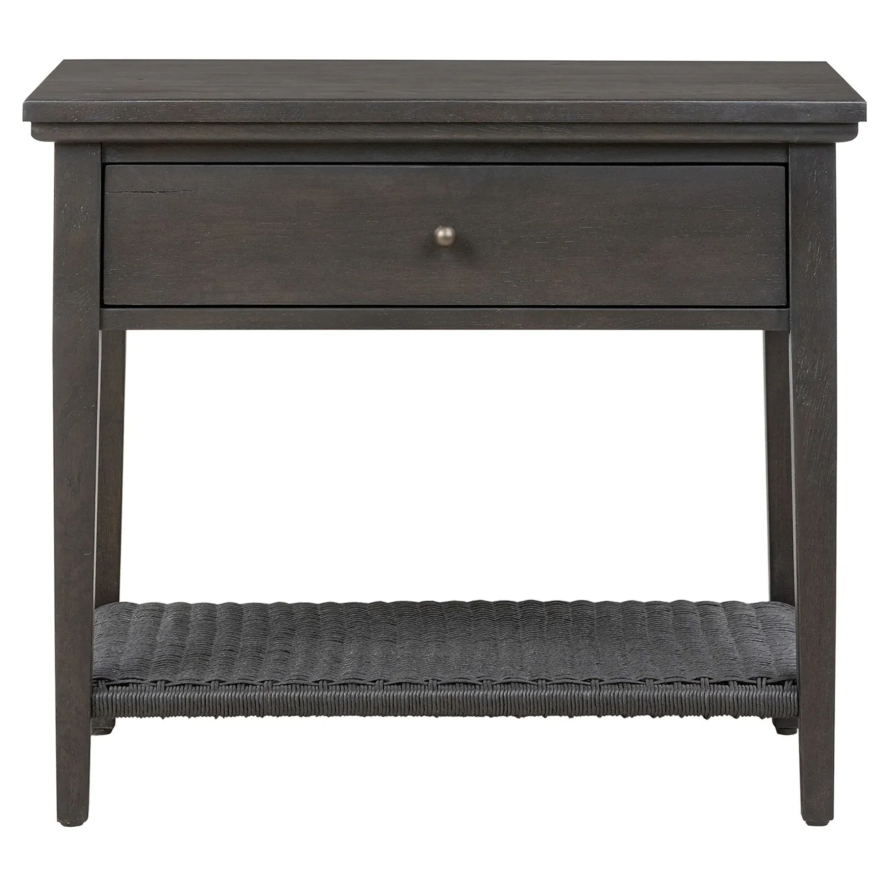 Mott Nightstand with Open Shelf - Smoked Black, Oak image
