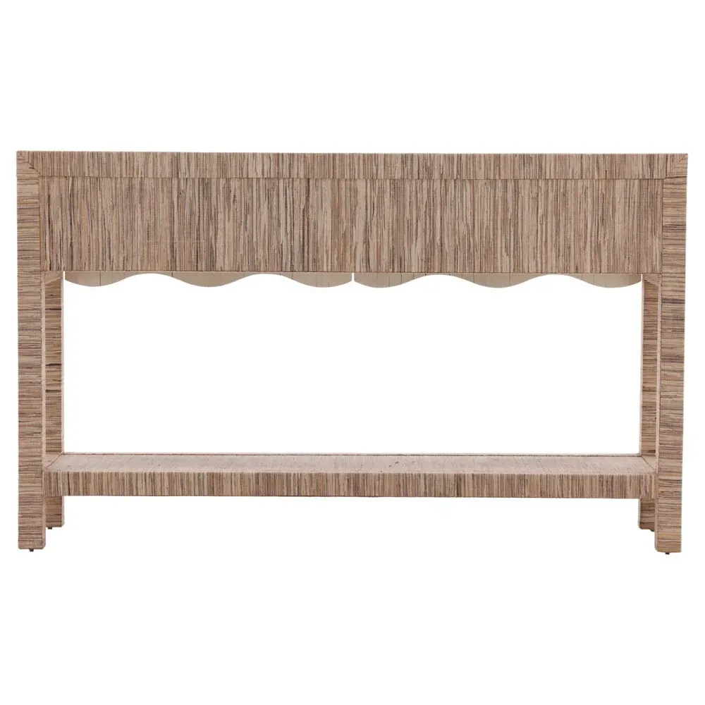 Moulin Rectangular Console Table - Cream, Mahogany