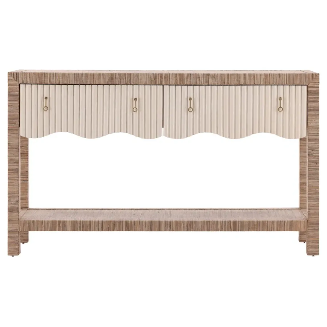 Moulin Rectangular Console Table - Cream, Mahogany image