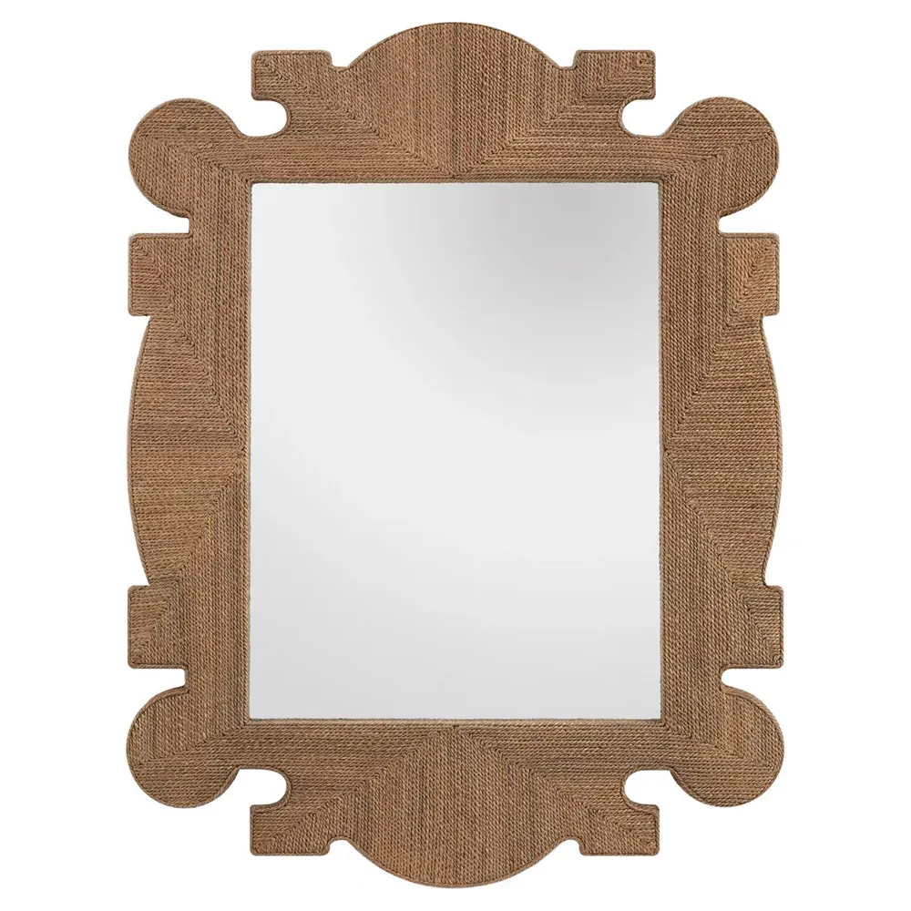 Mowgli Round Wall Mirror - Brown, Abaca Rope image