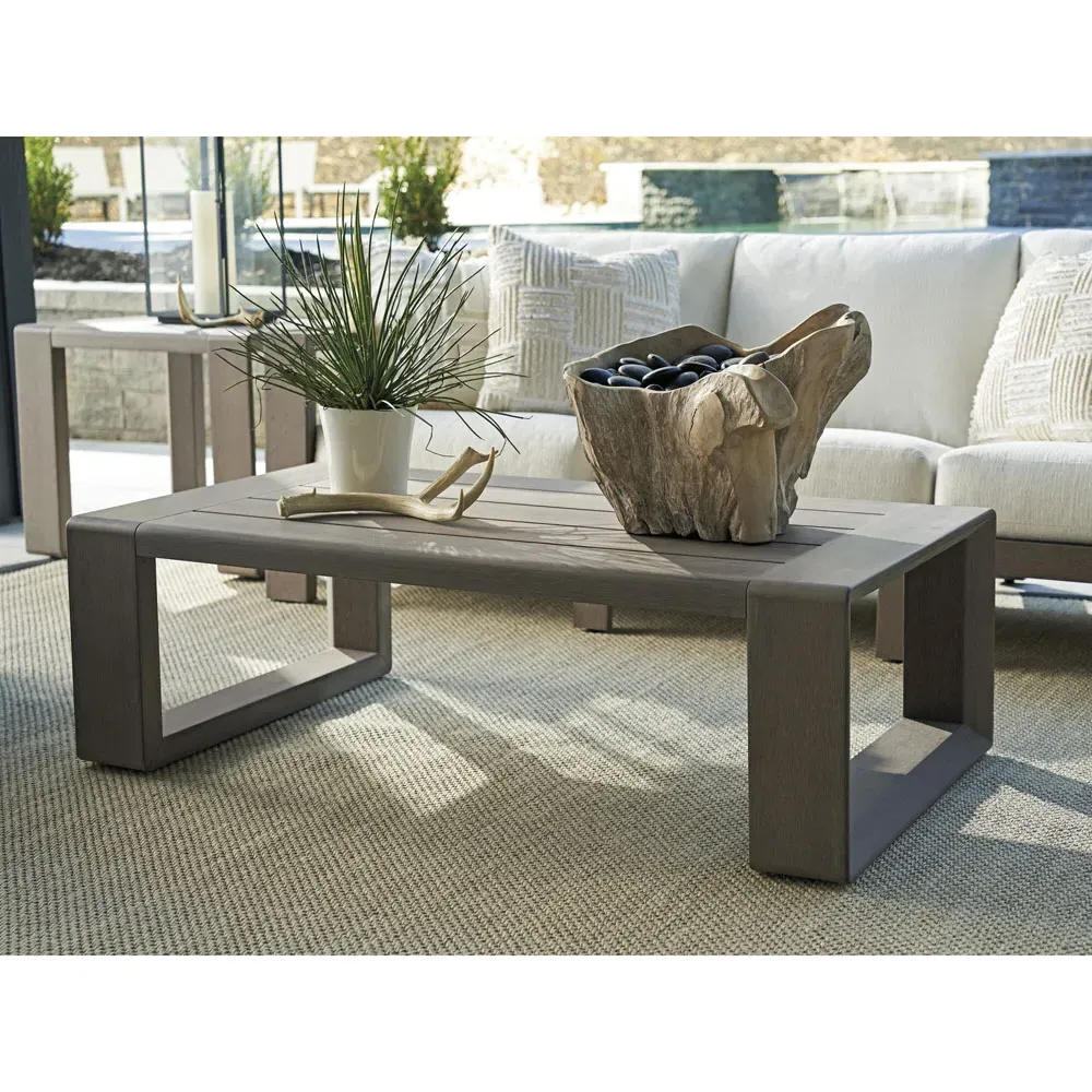 Mozambique Rectangular Outdoor Coffee Table - Brown, Teak