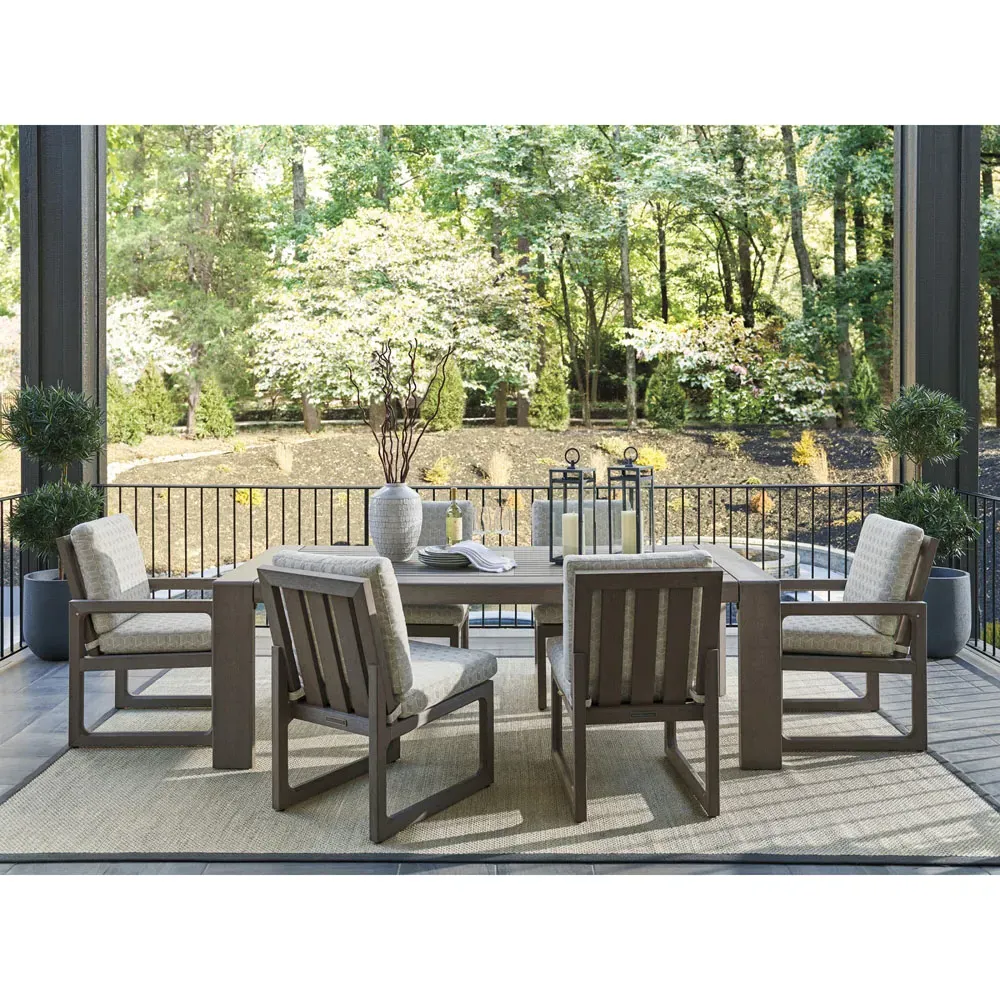 Mozambique Rectangular Outdoor Dining Table - Brown, Teak