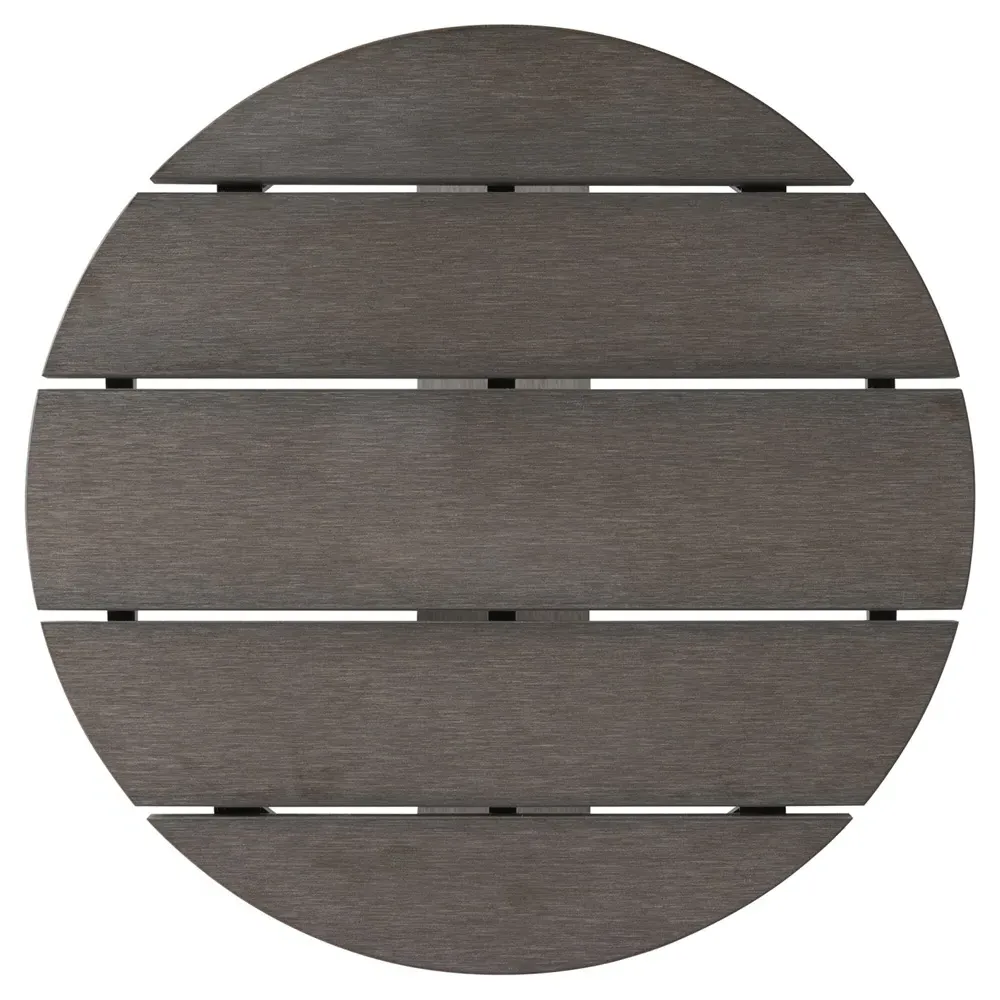 Mozambique Round Outdoor Side Table - Brown, Teak