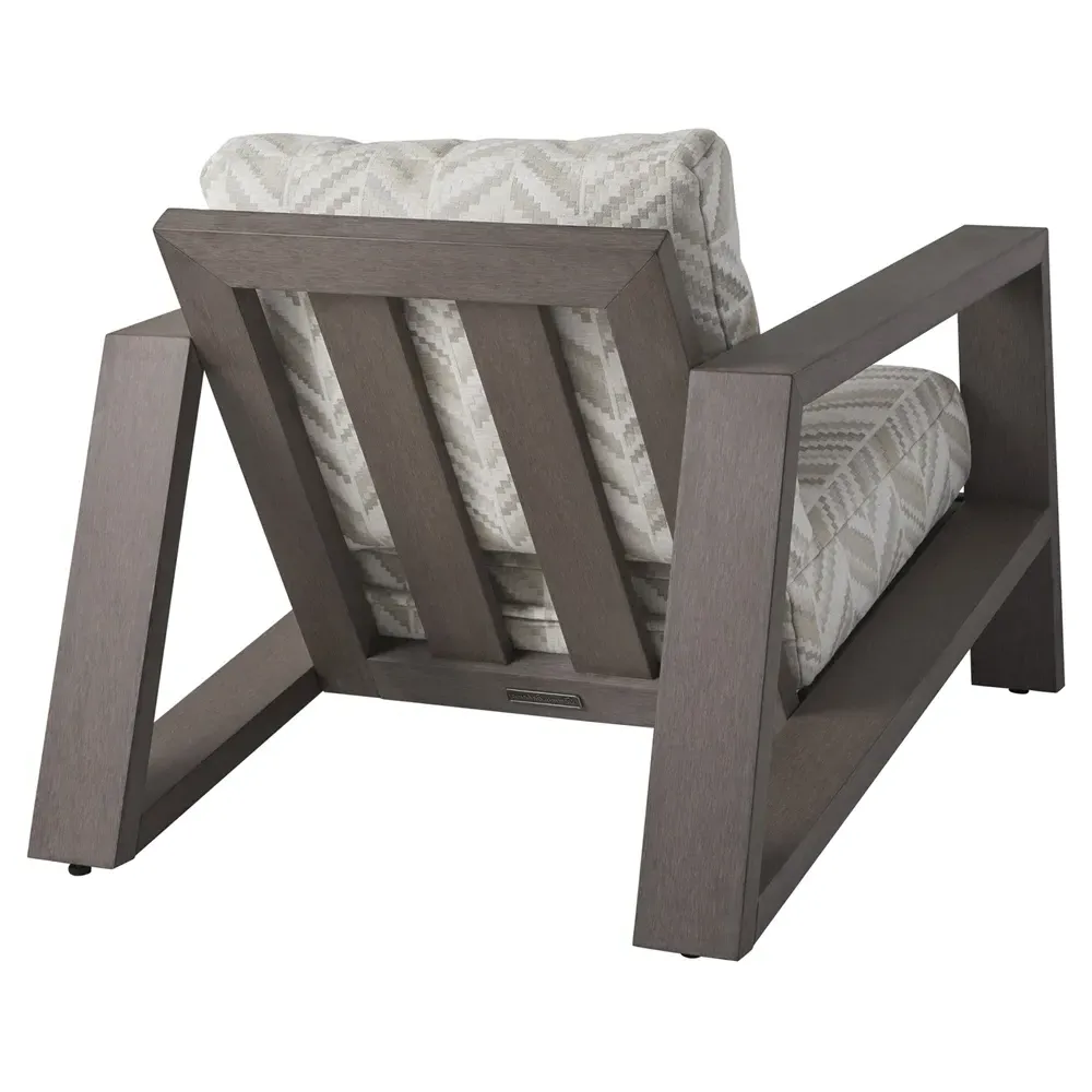 Mozambique Upholstered Outdoor Lounge Chair - Beige, Teak