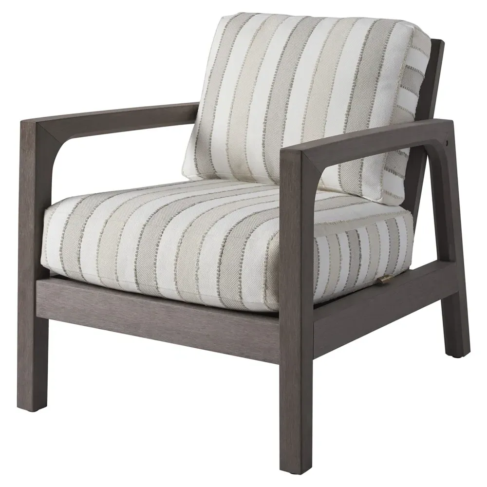 Mozambique Upholstered Outdoor Lounge Chair - Beige, Teak