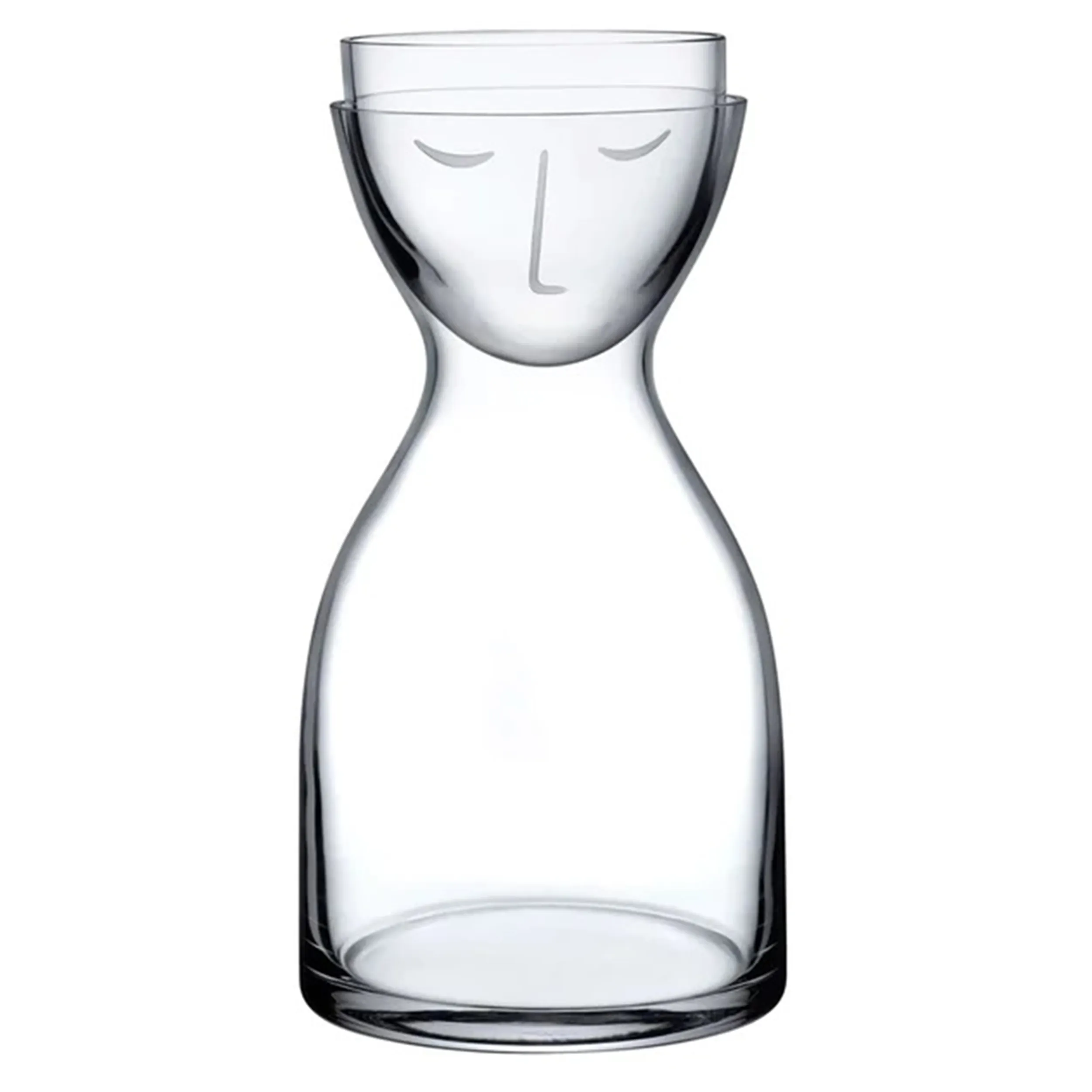 Mr. & Mrs. Small Crystal Water Carafe Set - Clear image
