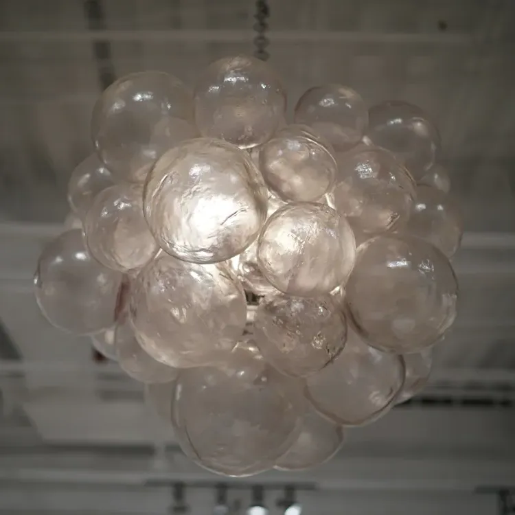 Muriel Bubbled Chain Chandelier - Silver, Resin