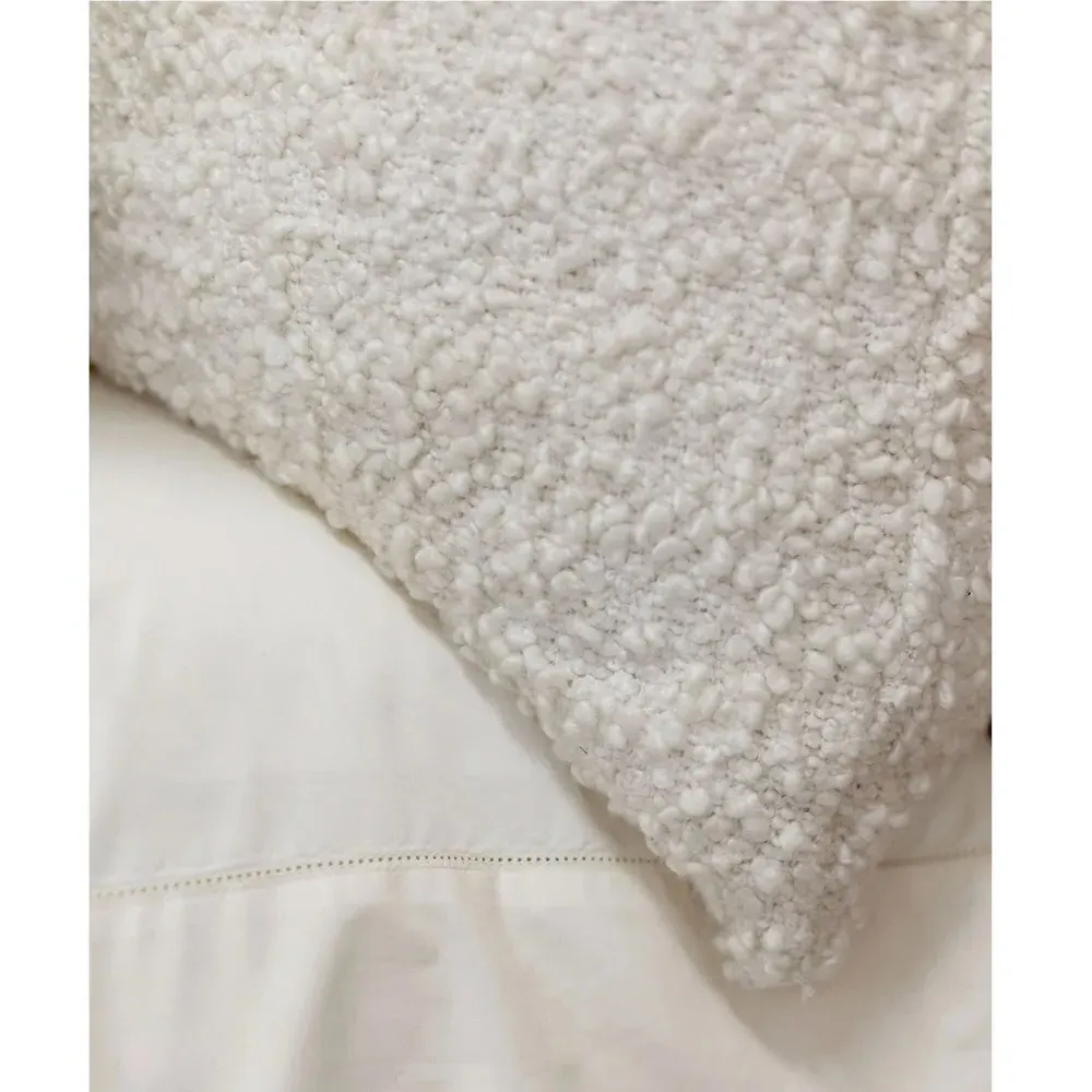 Murphy 20x20 Throw Pillow - Cream, Boucle