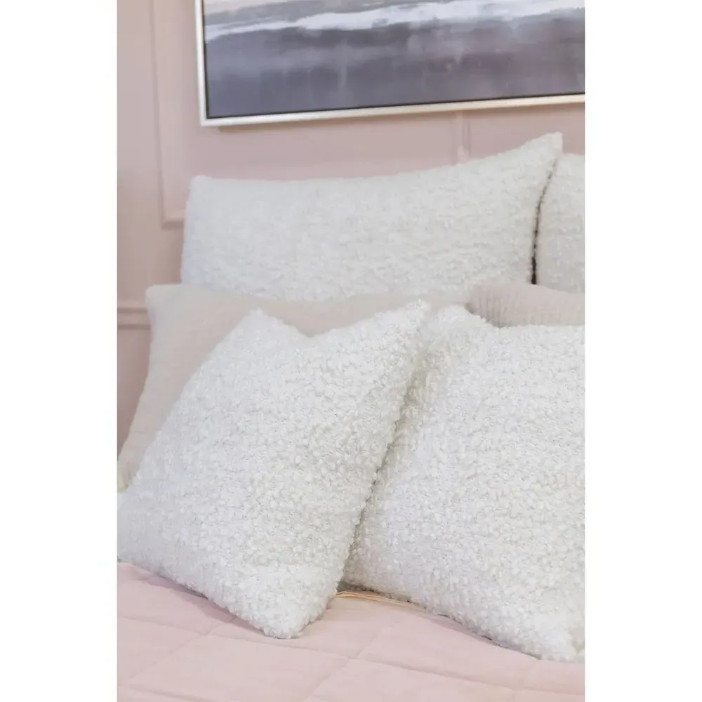 Murphy 20x20 Throw Pillow - Cream, Boucle