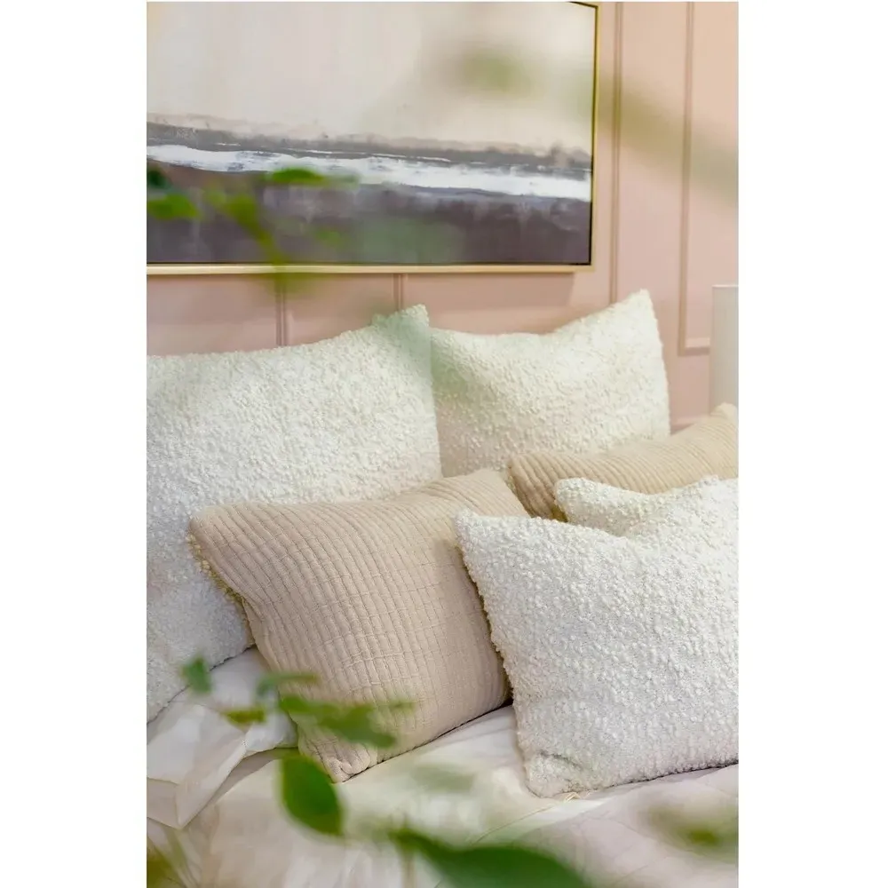 Murphy 20x20 Throw Pillow - Cream, Boucle