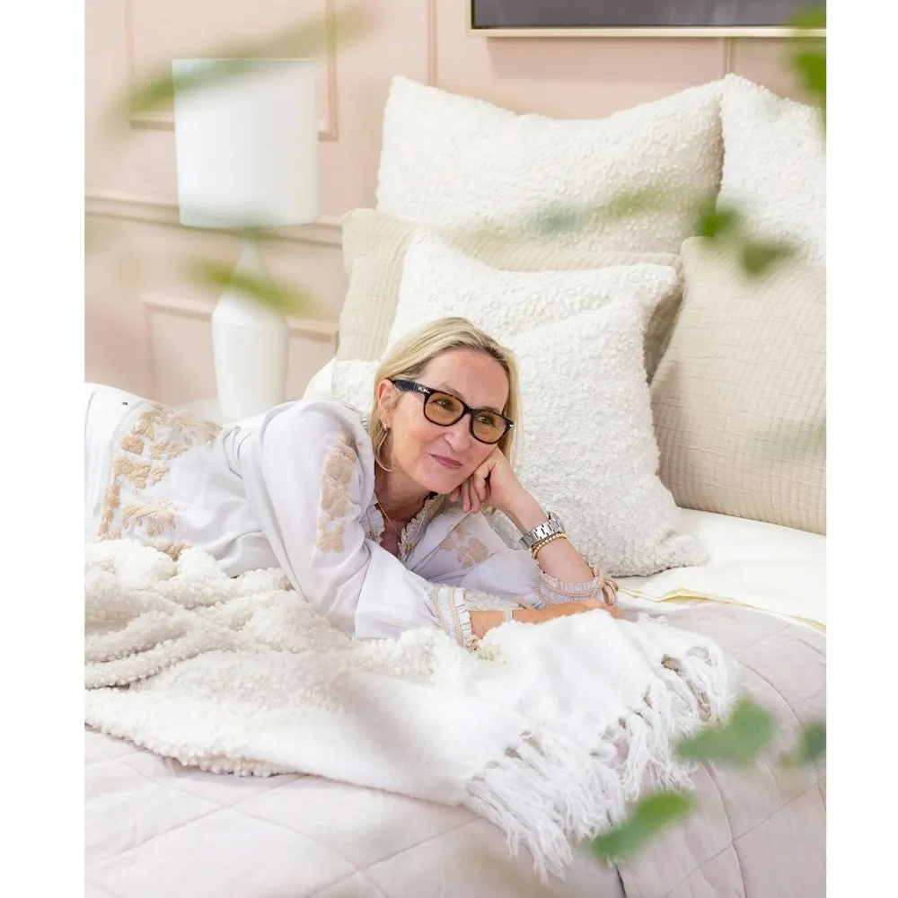 Murphy 20x20 Throw Pillow - Cream, Boucle