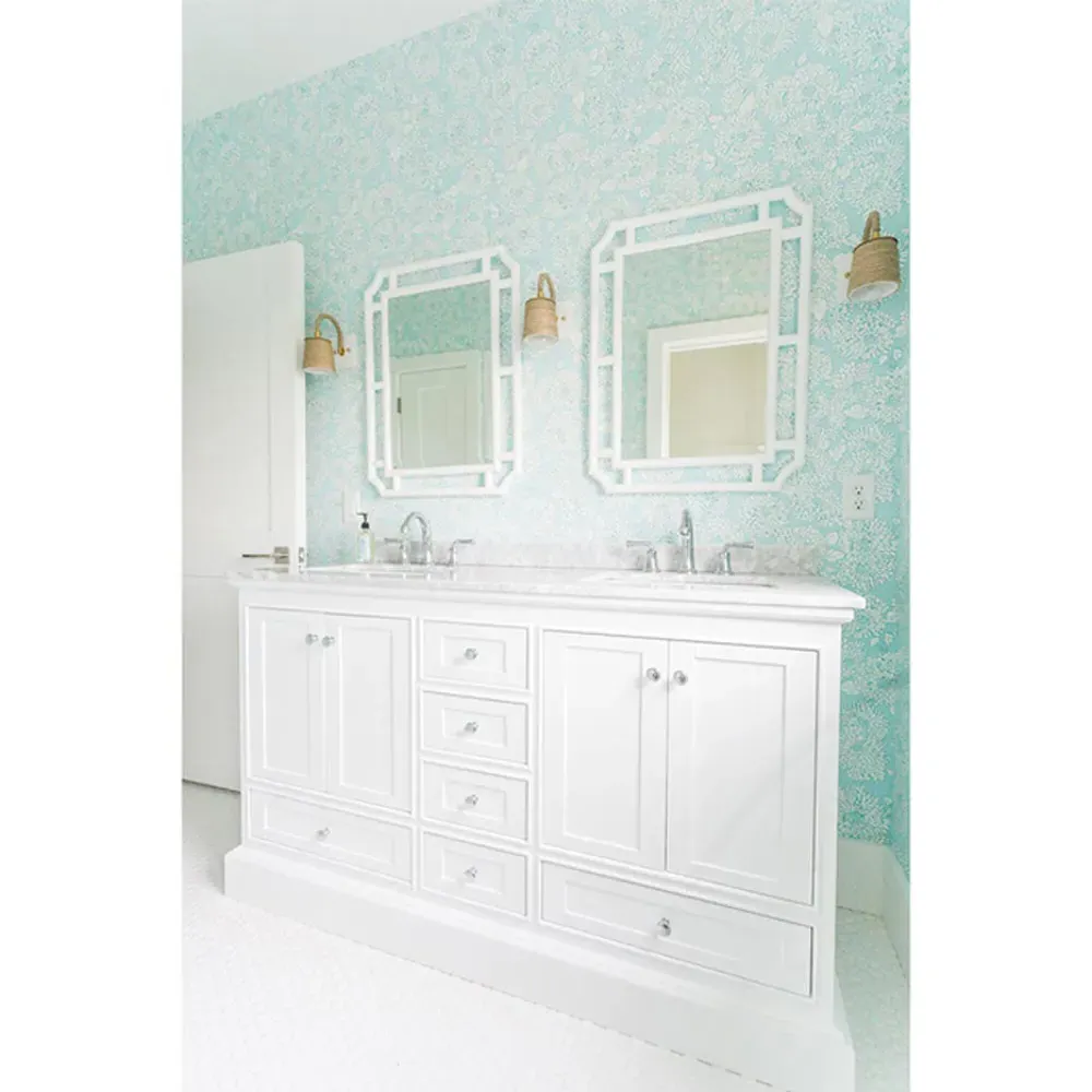 Murray Armed Sconce with Hemp Wrap - Brown, Brass