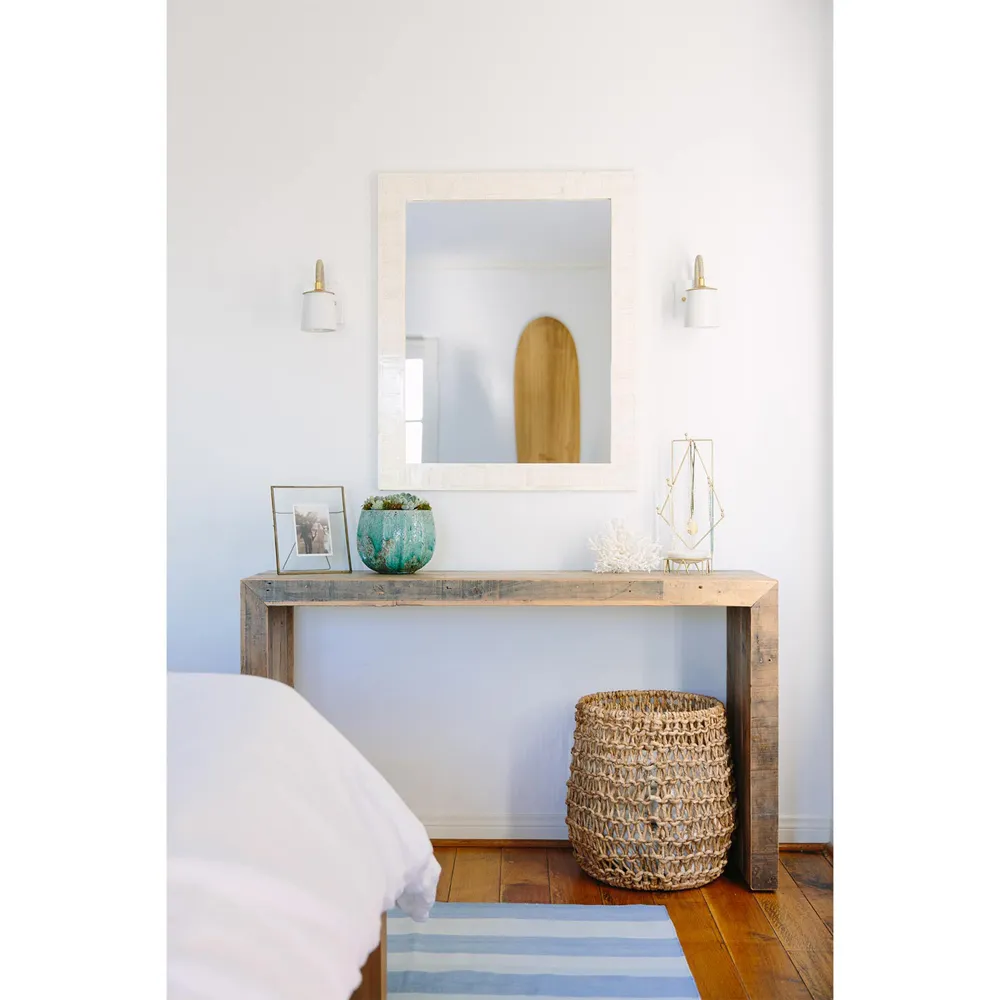 Murray Armed Sconce with Hemp Wrap - White, Brass