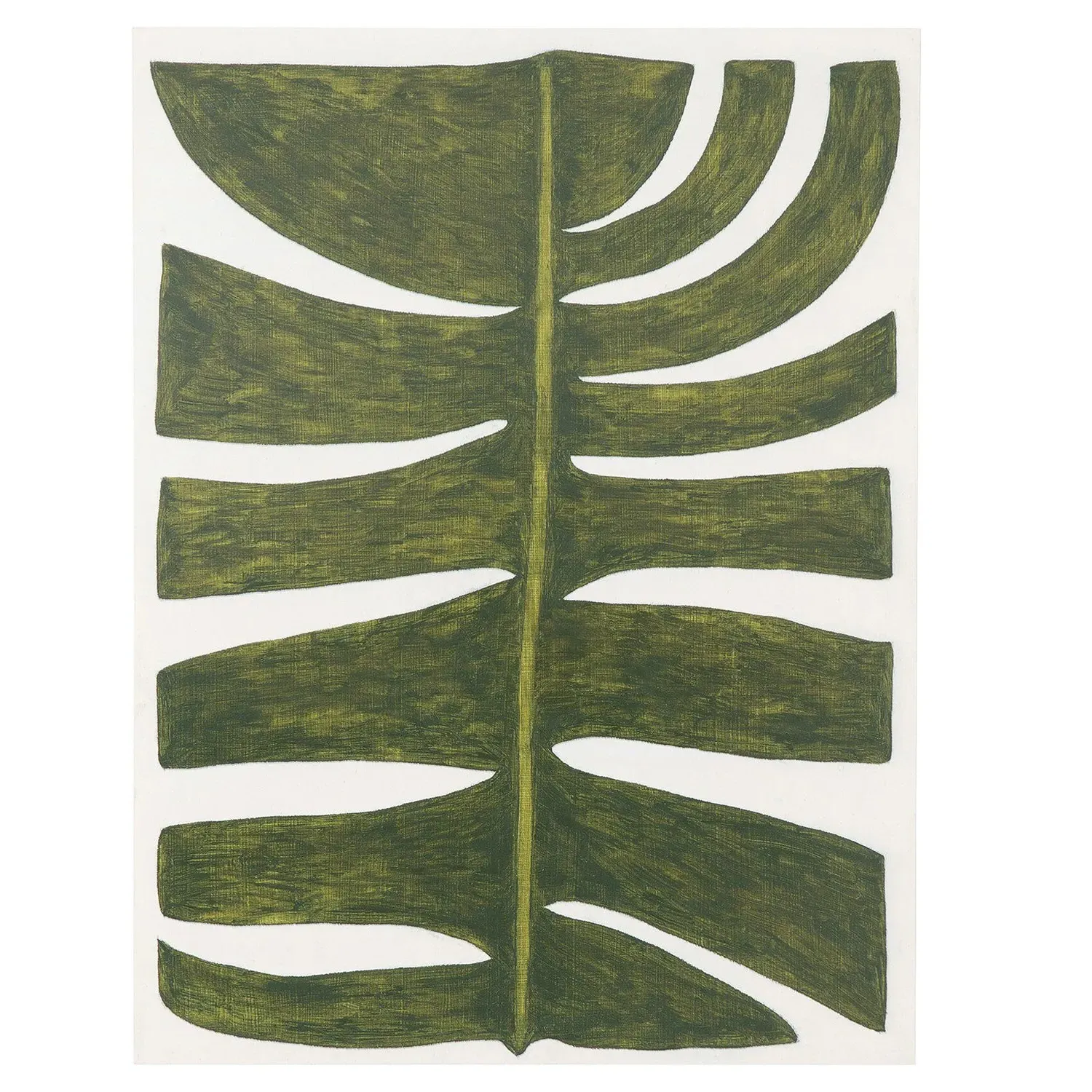 Musa Sapientum Fixa Wall Art - Green, Maple Wood