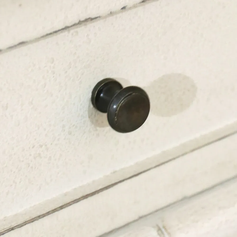 Mylah Faux Bamboo Bachelor Chest - Cream, Mahogany Wood