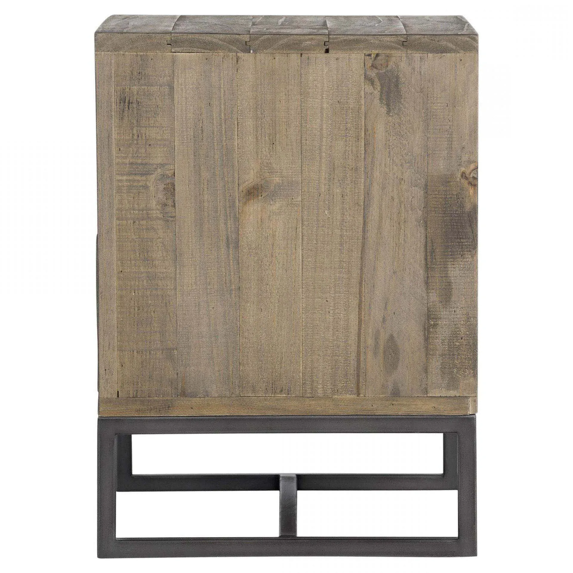 Mylo 2 Drawer Nightstand - Brown, Pine Wood