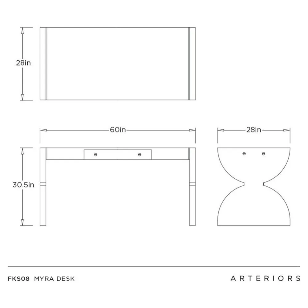 Myra Desk - Cream, Wood