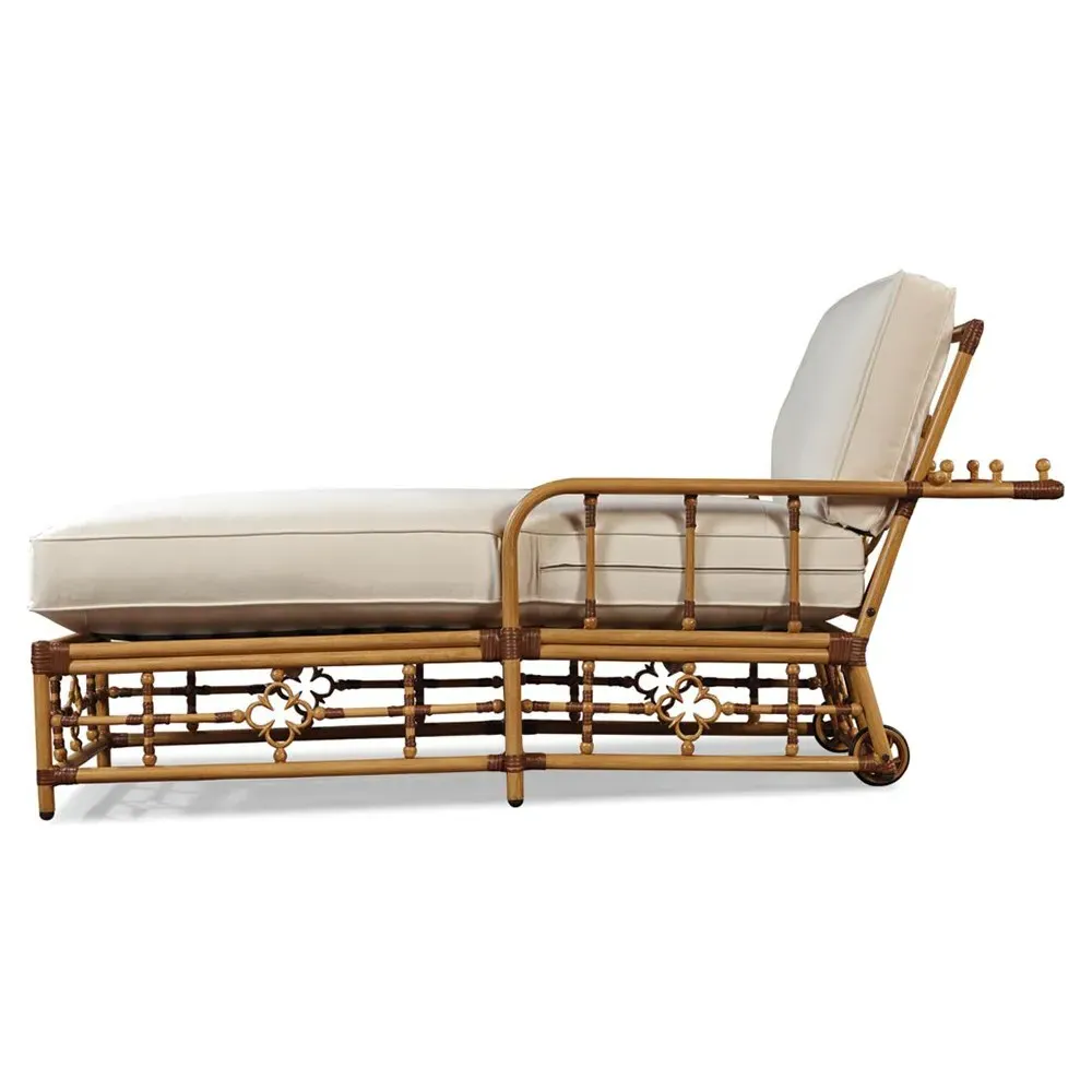 Myrah Adjustable Chaise Lounge - White, Aluminum