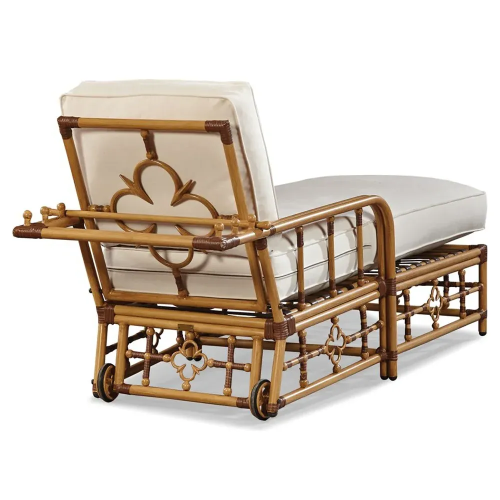 Myrah Adjustable Chaise Lounge - White, Aluminum