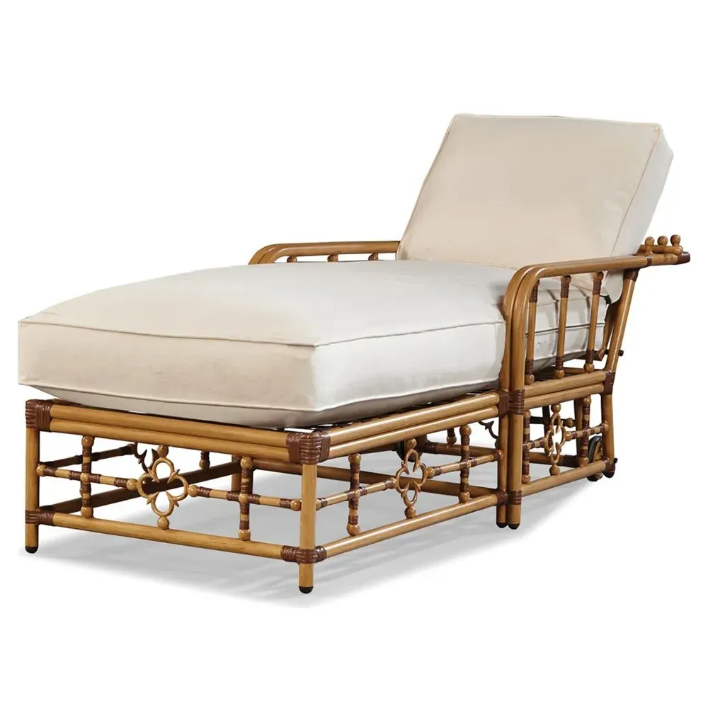 Myrah Adjustable Chaise Lounge - White, Aluminum