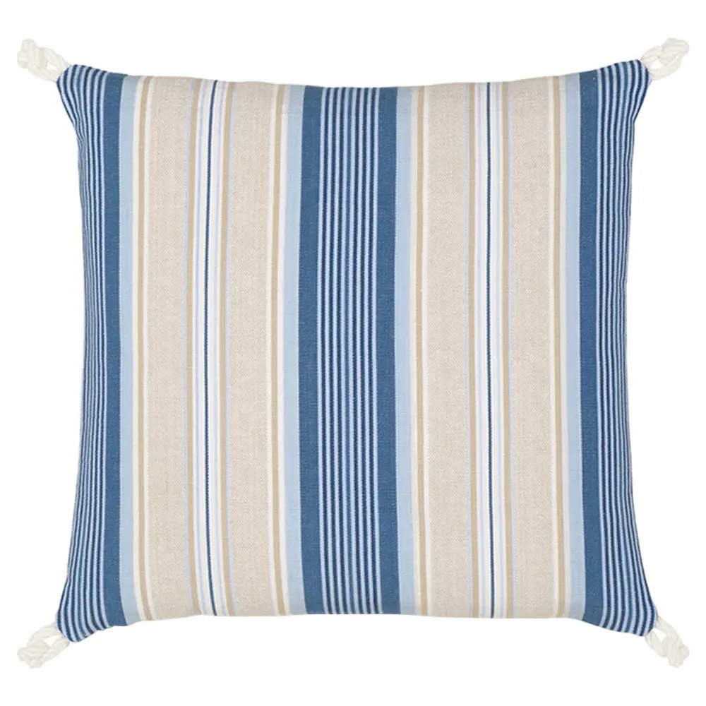 Myrthe Striped Throw Pillow - Blue, Cotton image