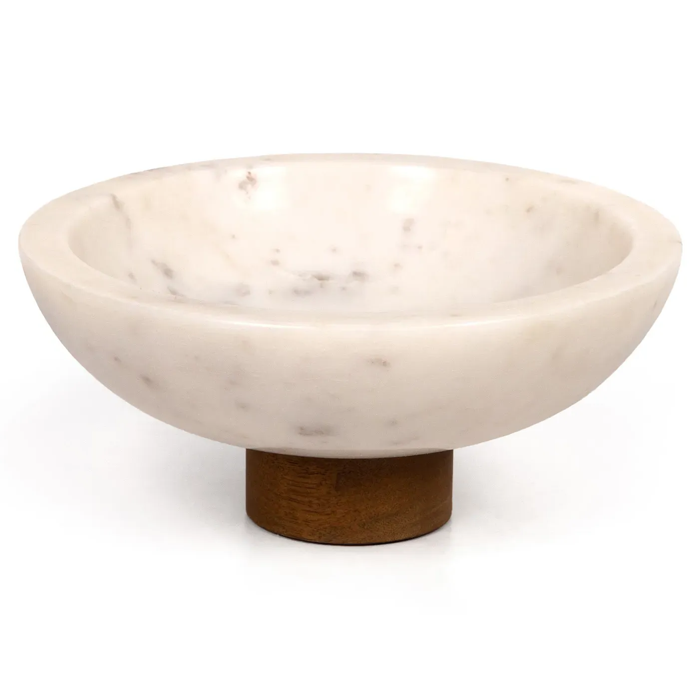 Nadine Decorative Bowl - White, Marble