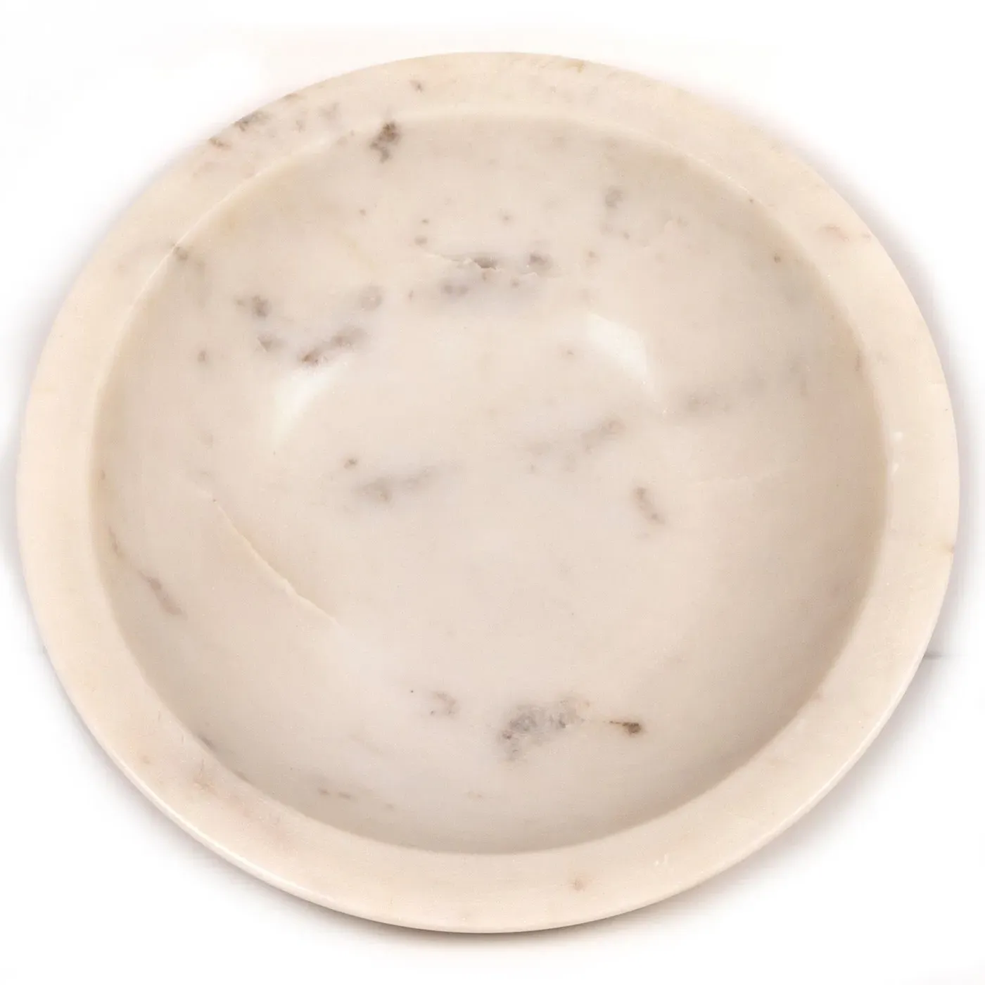 Nadine Decorative Bowl - White, Marble