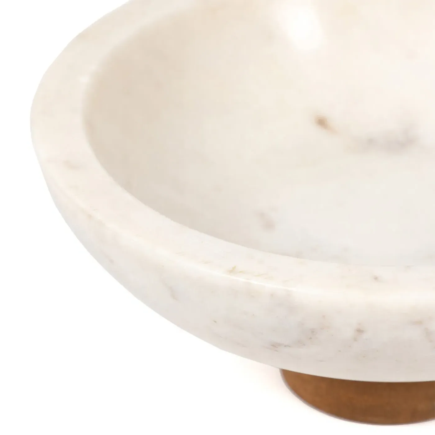 Nadine Decorative Bowl - White, Marble