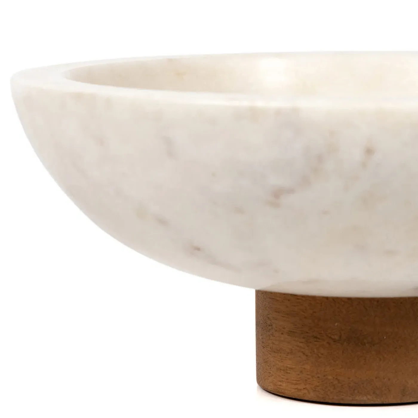 Nadine Decorative Bowl - White, Marble