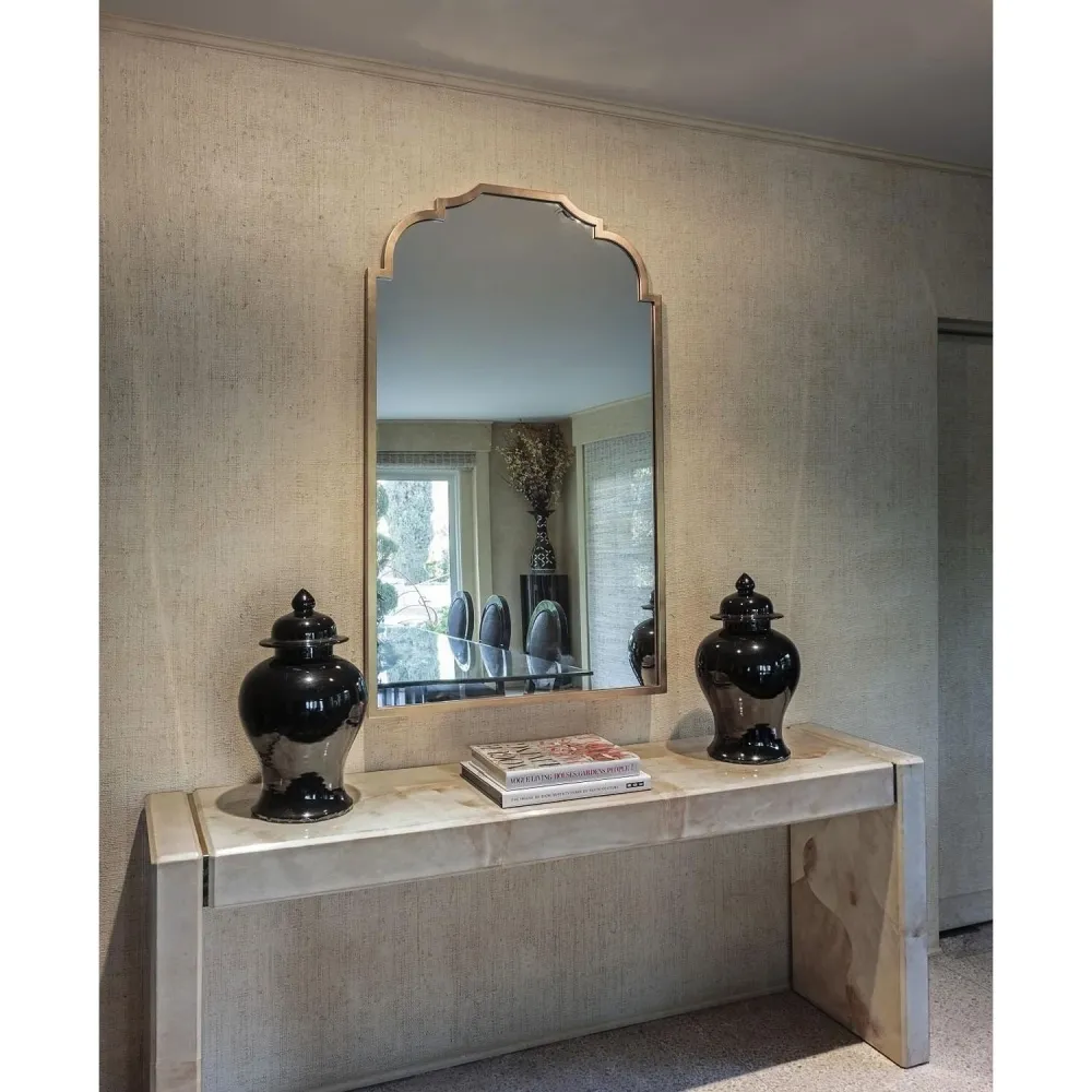 Nadine Iron Frame Wall Mirror - Silver