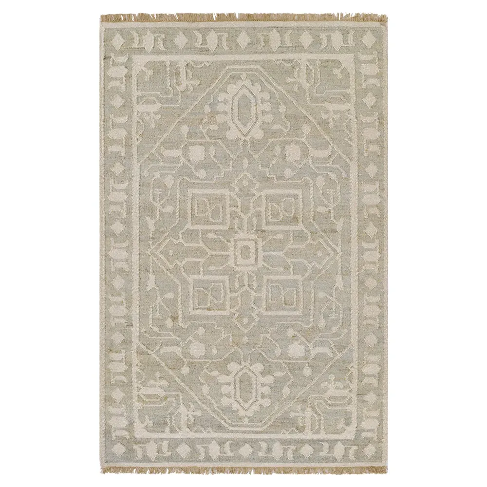 Naima Oushak Patterned Rug - Blue, Wool