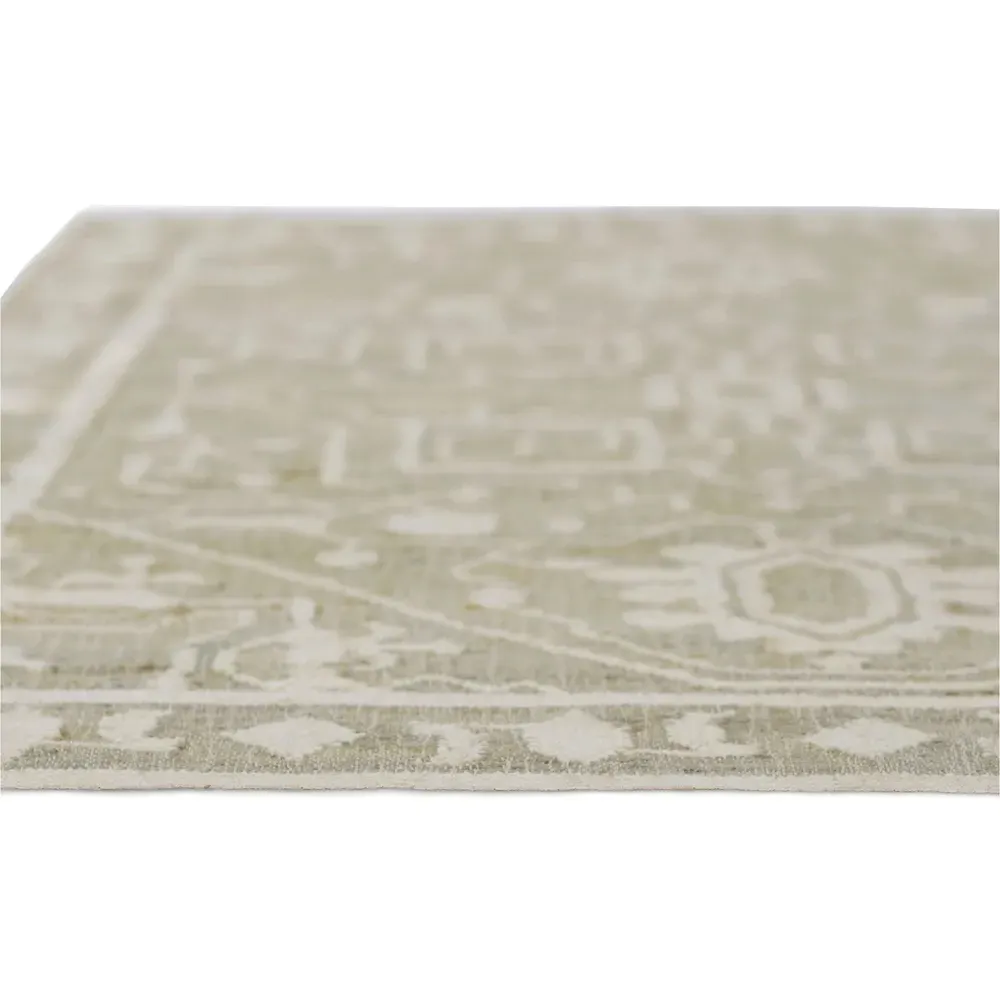 Naima Oushak Patterned Runner Rug - Blue, Wool