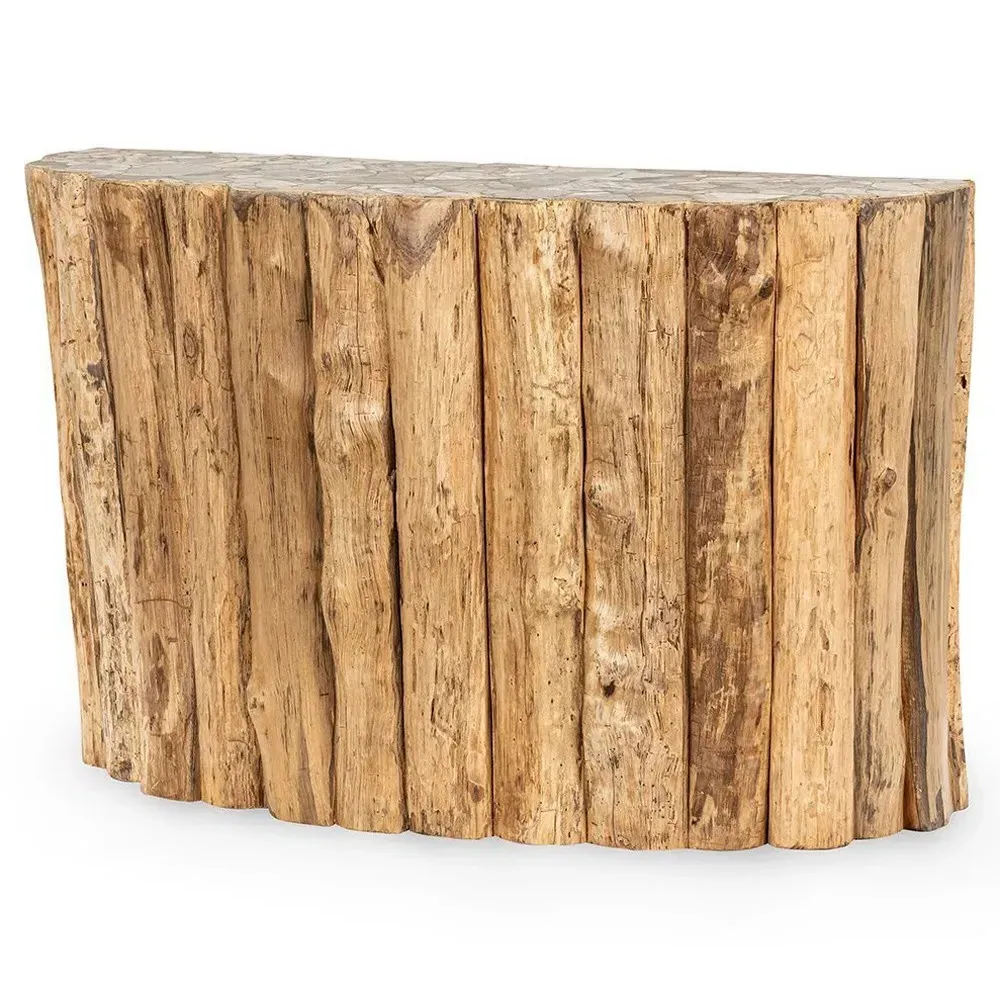 Nala Console Table - Brown, Teak Wood