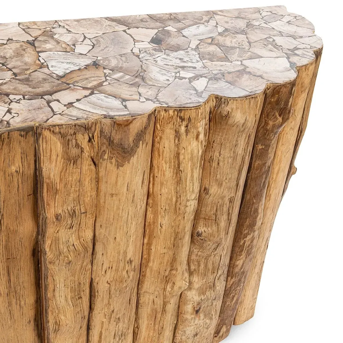 Nala Console Table - Brown, Teak Wood