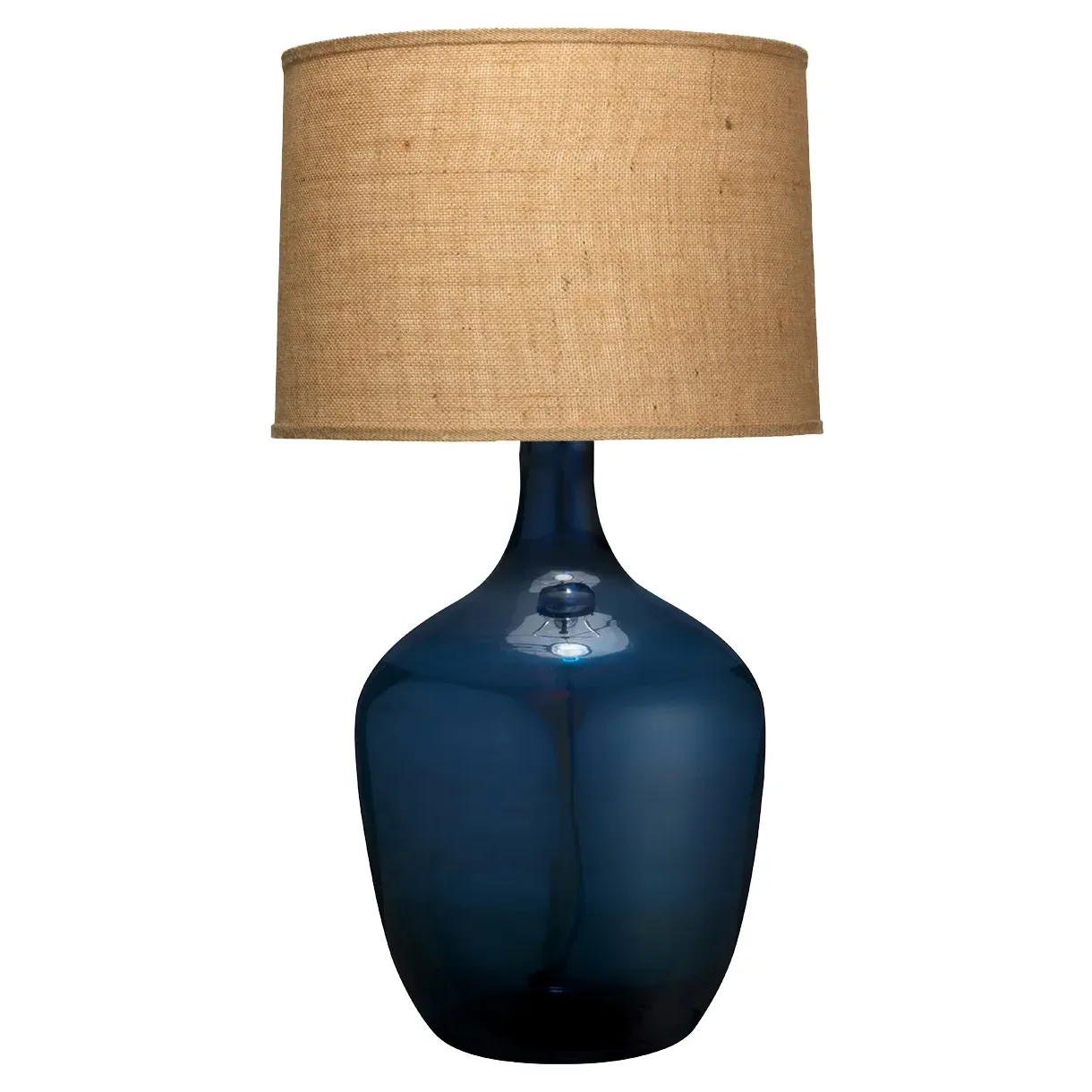 Nala Round Shade Table Lamp - Blue, Glass
