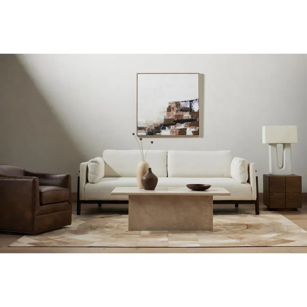 Nalini Swivel Barrel Chair - Dark Brown, Leather