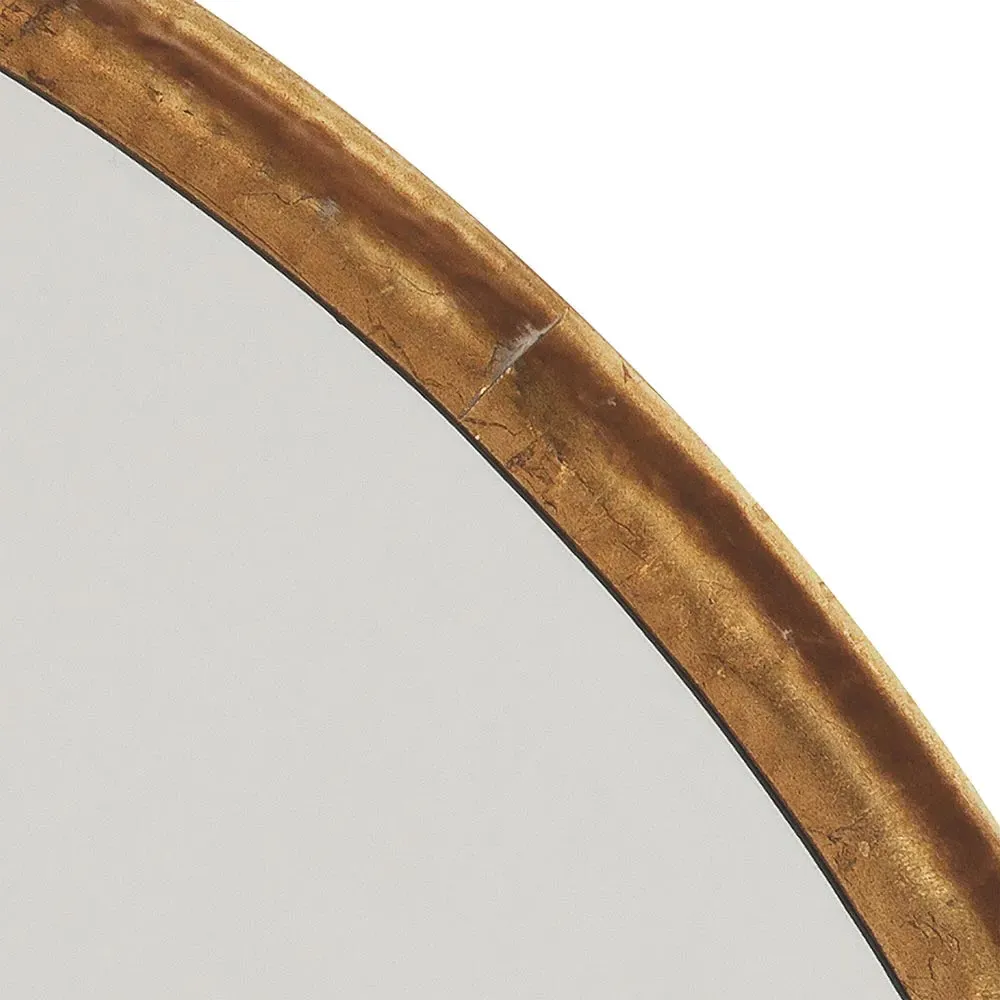 Nancy Round Wall Mirror - Gold Leaf, Iron