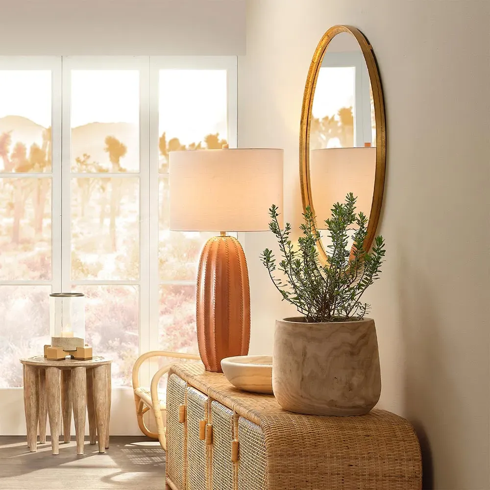 Nancy Round Wall Mirror - Gold Leaf, Iron