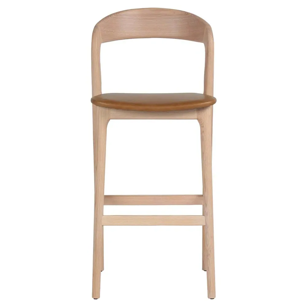 Nanda Bar Stool - Brown, Leather image