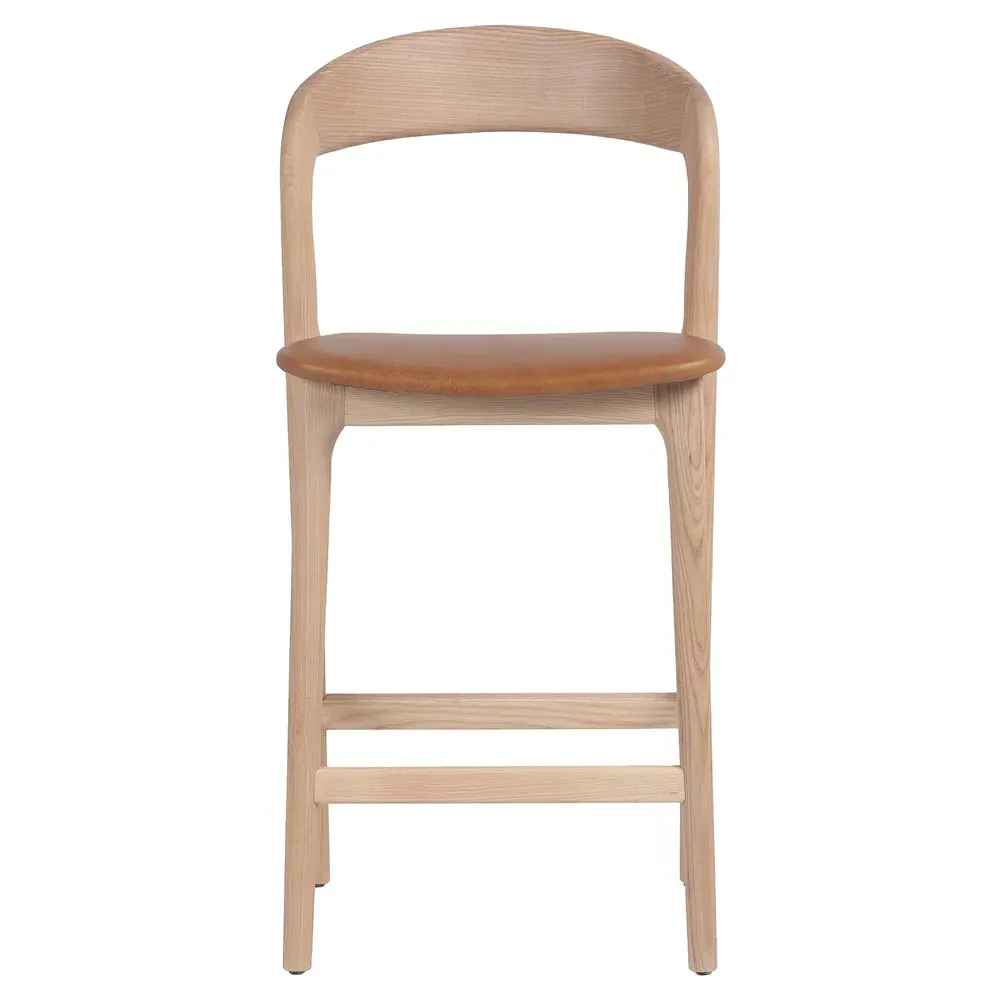 Nanda Counter Stool - Tan, Ash Wood image