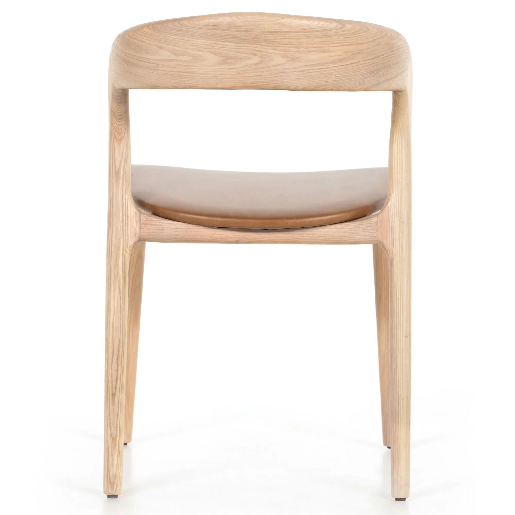 Nanda Dining Side Chair - Beige, Leather