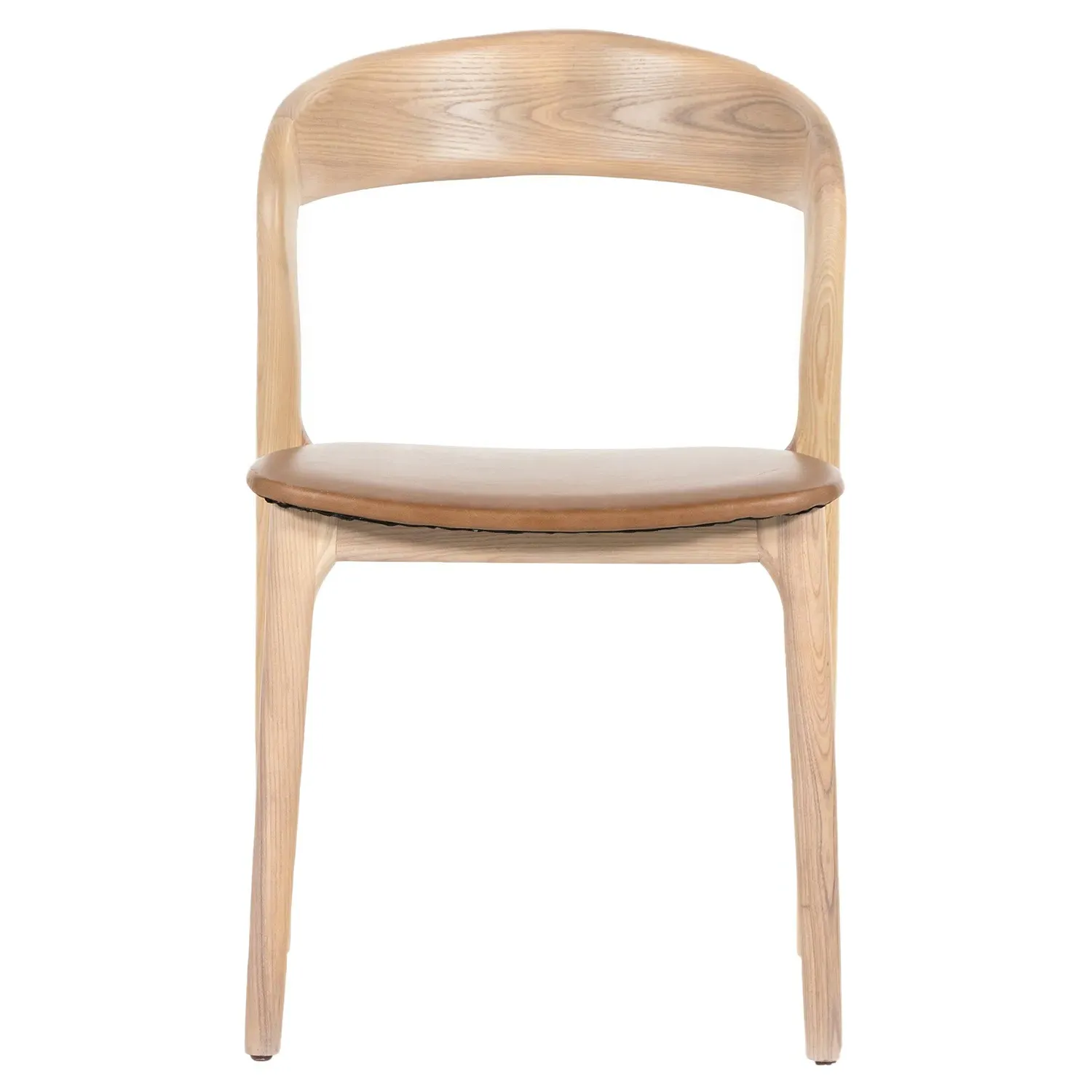 Nanda Dining Side Chair - Beige, Leather image