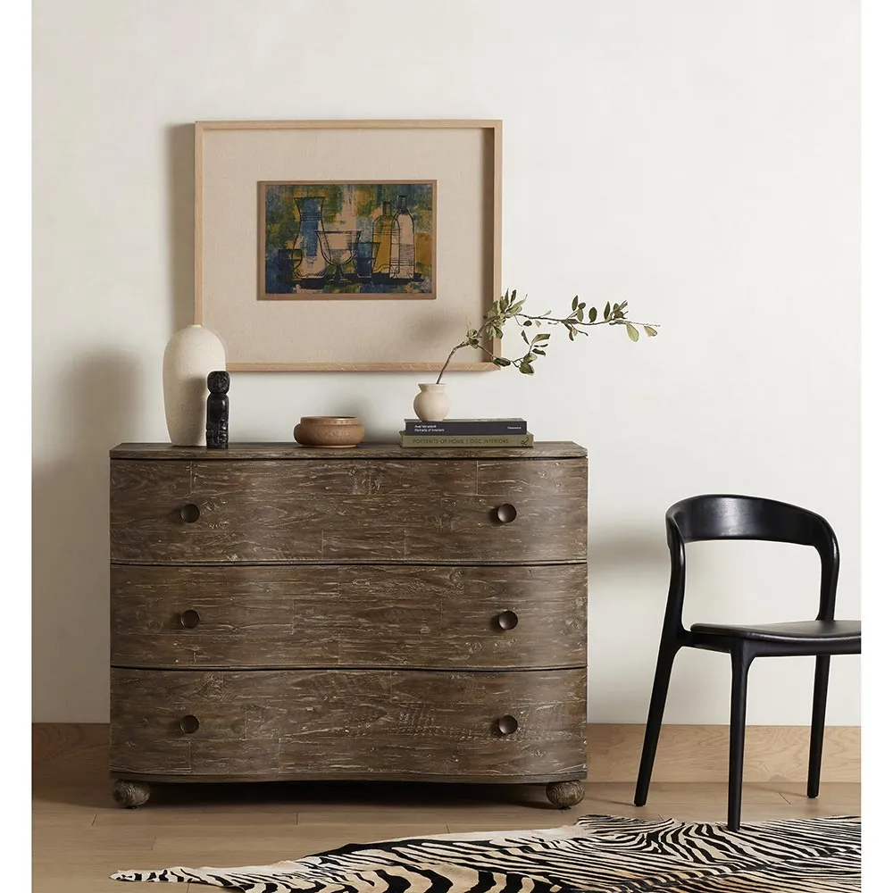 Nanda Dining Side Chair - Black, Leather