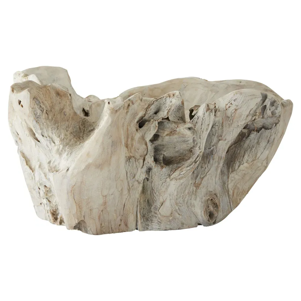 Nantucket Round Bowl Centerpiece - Beige, Driftwood image