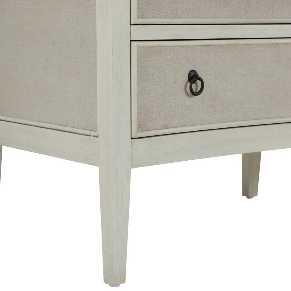 Naomi Double Dresser - Antique Cream, Mahogany