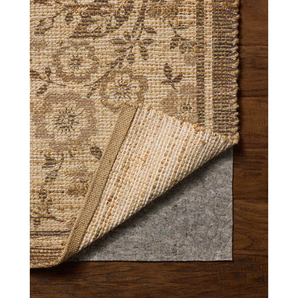 Naomi Floral Patterned Rug - Brown, Jute