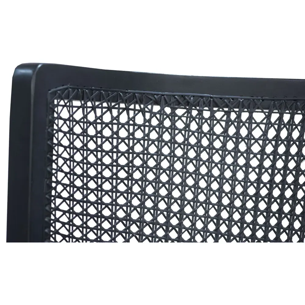 Naomi Wing Chair with Cushion - Black, Mango Wood