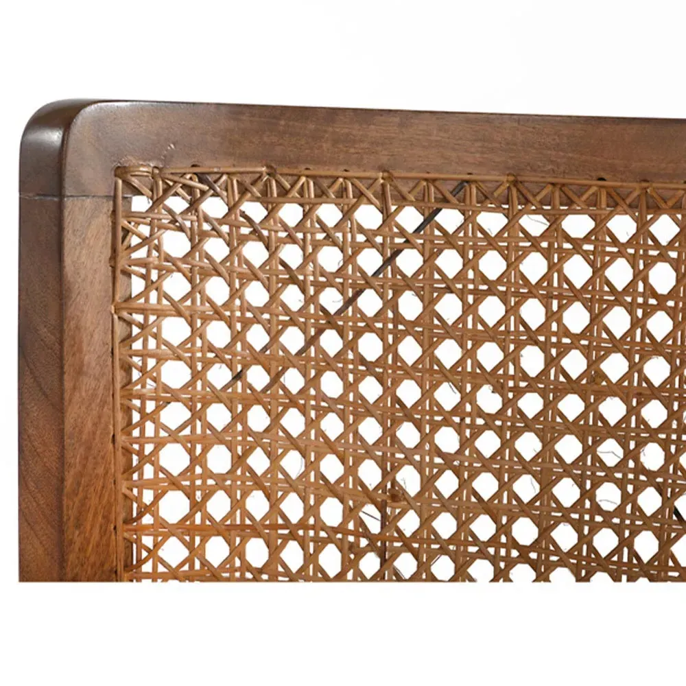 Naomi Wing Chair with Cushion - White, Mango Wood